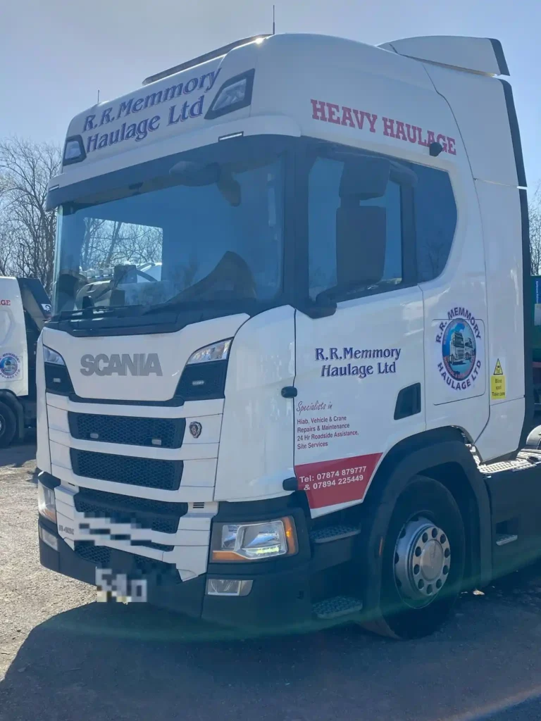 Scania heavy haulage tractor unit with camera and GPS tracker fitted