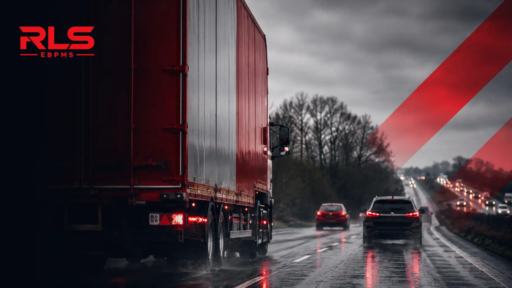 a trailer with ebpms on motorway